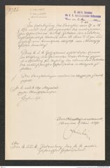 k.k. naturhistorisches Hofmuseum, Intendanzakten 1885-1896 (Hauer), Aktenzahl Z.302.a/1890, Seite 1